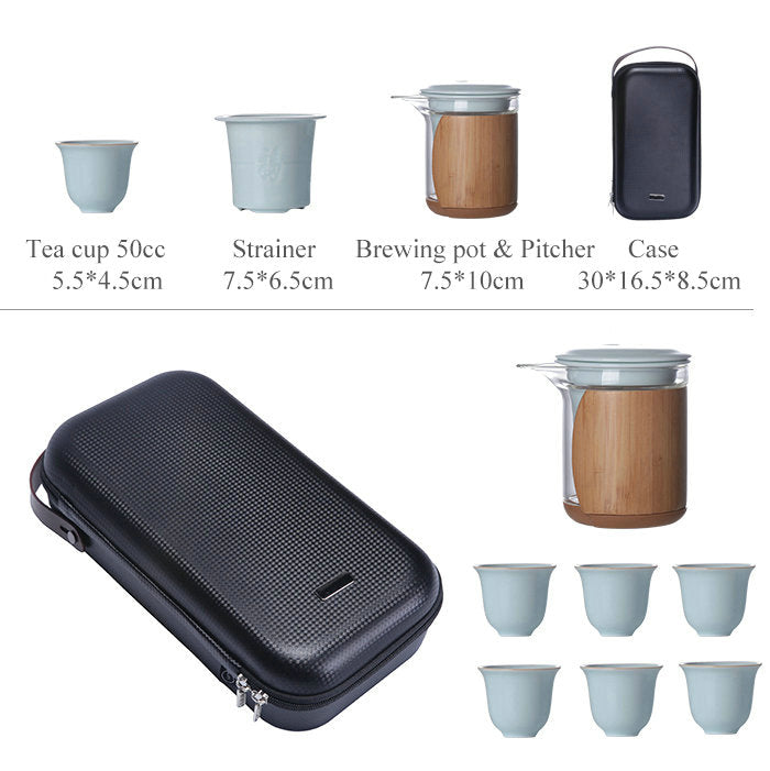 Portable Travelling Tea Sets with Case