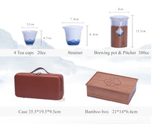 Carica l&#39;immagine nel visualizzatore di Gallery, Portable Traveling Tea Sets with Bamboo Tea Tray