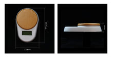 Cargar imagen en el visor de la galería, Minimalist Digital Tea Scale with Wood Saucer Option 0.2-500g