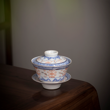 Carica l&#39;immagine nel visualizzatore di Gallery, Jingdezhen &quot;Qing Hua Ci&quot; (Blue &amp; White Porcelain) Gaiwan 140 CC /175 CC,  Tea Cup 35 CC, KTM000