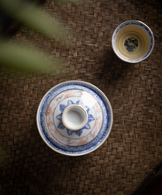Cargar imagen en el visor de la galería, Jingdezhen &quot;Qing Hua Ci&quot; (Blue &amp; White Porcelain) Gaiwan 140 CC /175 CC,  Tea Cup 35 CC, KTM000