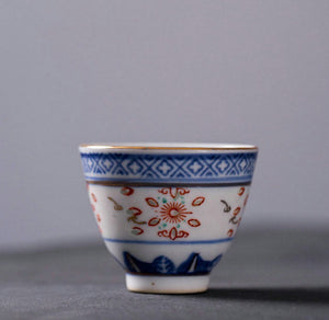 Jingdezhen "Qing Hua Ci" (Blue & White Porcelain) Tea Cup 35 CC, Gaiwan 140 CC /175 CC, KTM000