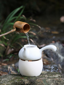 ChaoZhou "Sha Tiao" Water Boiling Kettle White Color around 420ml