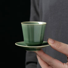 Load image into Gallery viewer, Handmade Yue Kiln Green Porcelain 100ml &quot;Gai Wan&quot;,  50ml &quot;Tea Cup&quot; Gaiwan teacup tea wares teasers gongfu tea 