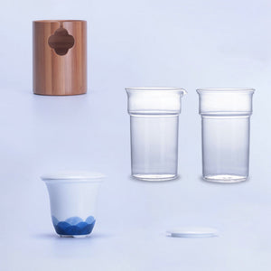 Portable Travelling Tea Sets, Porcelain & Bamboo & Glass, 5 Variations
