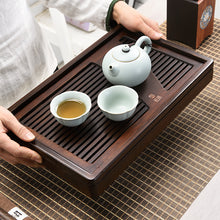 將圖片載入圖庫檢視器 Bamboo Tea Tray with Water Tank 2 Variations Big / Small - King Tea Mall