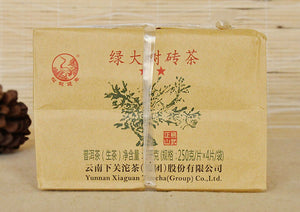 2015 XiaGuan "Lv Da Shu" (Big Green Tree) Brick 250g*4pcs Puerh Raw Tea Sheng Cha - King Tea Mall