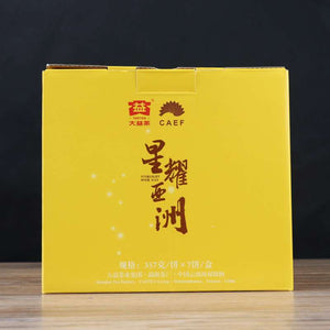 2017 DaYi "Xing Yao Ya Zhou" (Stars Shines Asia) Cake 357g Puerh Shou Cha Ripe Tea - King Tea Mall