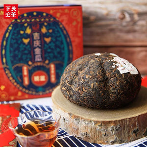 2019 XiaGuan "Ji Qing Jin Gua - Ban Pen Gu Shu" (Gold Melon - Banpen Old Tree) Tuo 500g Puerh Shou Cha Ripe Tea
