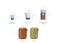 將圖片載入圖庫檢視器 Portable Traveling Tea Sets, Porcelain &amp; Bamboo &amp; Glass, 5 Variations