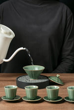 Cargar imagen en el visor de la galería, Handmade Yue Kiln Green Porcelain 100ml &quot;Gai Wan&quot;,  50ml &quot;Tea Cup&quot; Gaiwan teacup tea wares teasers gongfu tea 