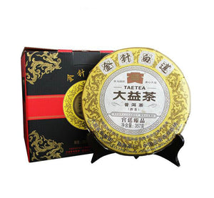 2013 DaYi "Jin Zhen Bai Lian" (Golden Needle White Lotus) Cake 357g Puerh Shou Cha Ripe Tea - King Tea Mall