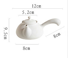 Chaozhou "Sha Tiao" Water Boiling Kettle in White Clay 420ml