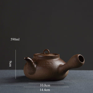 ChaoZhou Pottery "Xiang Hu" 590ml Water Boiling Kettle, "Ti Liang" Alcohol Lamp / Charcoal Two Way Stove