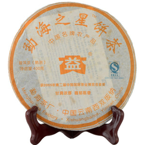 2007 DaYi "Meng Hai Zhi Xing" (Star of Menghai) Cake 357g Puerh Shou Cha Ripe Tea - King Tea Mall