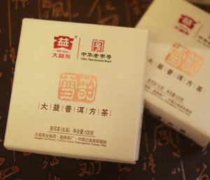2011 DaYi "Xue Yun" (Snow Square Brick ) 100g Puerh Sheng Cha Raw Tea - King Tea Mall