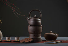 Load image into Gallery viewer, ChaoZhou Pottery &quot;Bai Bao Hu&quot;(Fortunes Kettle) 950ml, &quot;Da Gu&quot; (Drum Stove)