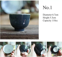 Load image into Gallery viewer, Ancient Blue Porcelain Tea Cup 60cc, for Chinese Gongfu Chadao - photo 2