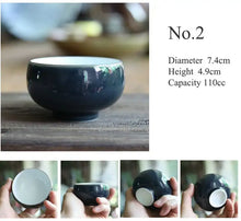 Load image into Gallery viewer, Ancient Blue Porcelain Tea Cup 60cc, for Chinese Gongfu Chadao - photo 3