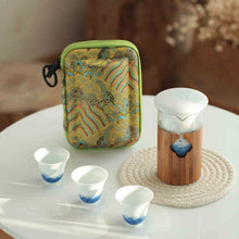 將圖片載入圖庫檢視器 Portable Traveling Tea Sets, Porcelain &amp; Bamboo &amp; Glass, 5 Variations