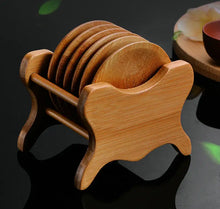 Laden Sie das Bild in den Galerie-Viewer, Bamboo Coaster Tea Cup Mat / Coaster and Stand - King Tea Mall