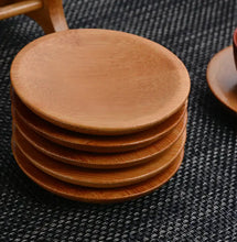 Laden Sie das Bild in den Galerie-Viewer, Bamboo Coaster Tea Cup Mat / Coaster and Stand - King Tea Mall