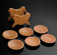 Laden Sie das Bild in den Galerie-Viewer, Bamboo Coaster Tea Cup Mat / Coaster and Stand - King Tea Mall
