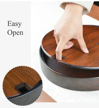 Load image into Gallery viewer, Bamboo Round Tea Tray with Plastic Water Tank 4 Variations - photo 10
