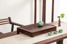 Load image into Gallery viewer, Bamboo Tea Tray Shuang Yu ( Twin Fishes) / Board / Saucer with Water Tank - photo 2