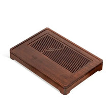 Load image into Gallery viewer, Bamboo Tea Tray Shuang Yu ( Twin Fishes) / Board / Saucer with Water Tank