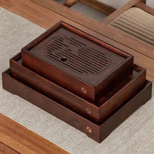 Load image into Gallery viewer, Bamboo Tea Tray Sparrow Board / Saucer with Water Tank, 3 Sizes.