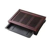 Load image into Gallery viewer, Bamboo Tea Tray with Plastic Water Tank  L37*W26*H7cm - King Tea Mall