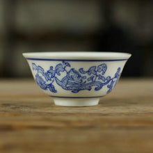 Load image into Gallery viewer, Blue &amp; White Porcelain, Tea Cups, Traditional Painting, Tea Cup, 2 Variations. - photo 5
