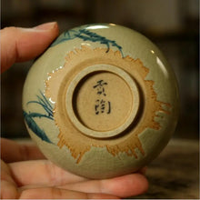 Load image into Gallery viewer, Celadon Porcelain, Lotus &amp; Fish Tea Cup, 80cc - photo 4