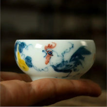 Load image into Gallery viewer, Celadon Porcelain, Rooster Tea Cup, 50cc - photo 2