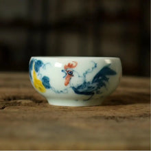 Load image into Gallery viewer, Celadon Porcelain, Rooster Tea Cup, 50cc
