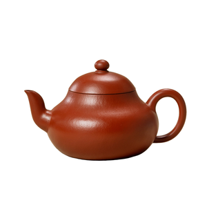 Fully Handmade, Yixing "Li Xing" (Pear Shape) Teapot 180CC, "Zhu Ni" Mud,