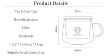 Load image into Gallery viewer, Dayi Handmade Borosilicate Glass Tea Infuser Cup, 350ml, Gongfu Tea Partner. - King Tea Mall - photo 2