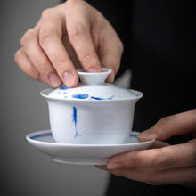Load image into Gallery viewer, Dehua White Porcelain Gaiwan 140ml / Strainer / Pitcher 200ml / Tea Cup 60ml, KTM007 - King Tea Mall
