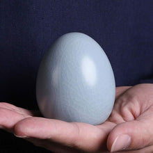 Load image into Gallery viewer, "Egg" Tea Pet, "Ru Yao" Kiln Pottery Ceramic.
