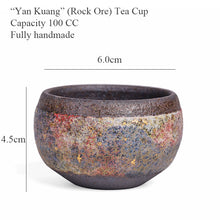 Cargar imagen en el visor de la galería, &quot;Yan Kuang&quot; (Rock Ore) Tea Cup 100CC, Fully Handmade