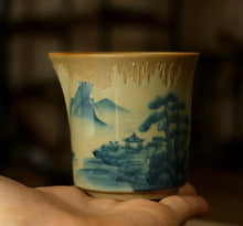 將圖片載入圖庫檢視器 GongDaoBei Coarse Pottery Pitcher, 180cc, 2 Patterns, Rough Ceramic Materials - photo 2