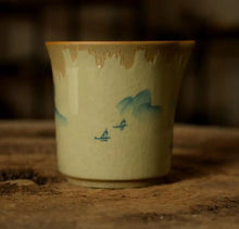 將圖片載入圖庫檢視器 GongDaoBei Coarse Pottery Pitcher, 180cc, 2 Patterns, Rough Ceramic Materials - photo 6