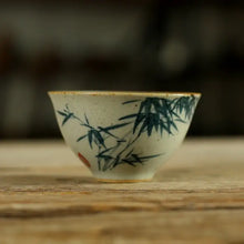 Load image into Gallery viewer, Gongfu Tea Cup, 60cc, 4pcs/set, Paint of Plum orchid bamboo chrysanthemum Porcel - photo 4