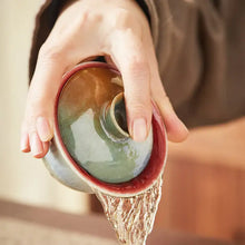 Load image into Gallery viewer, Handmade Fancy Glaze Porcelain "Gai Wan" 110ml, Cup 100ml, 2 Variations of Each, Fambe Jingdezhen China Gaiwan, Gongfu Teawares - King Tea Mall - photo 7