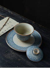 Load image into Gallery viewer, Handmade "Gai Wan "160ml, Qinghuaci, Blue and White China Porcelain from Jingde Town. Gaiwan. - King Tea Mall - photo 7
