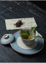 Load image into Gallery viewer, Handmade Gai Wan 160ml, Qinghuaci, Blue and White China Porcelain from Jingde To - photo 14