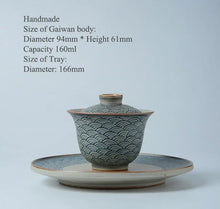 Load image into Gallery viewer, Handmade "Gai Wan "160ml, Qinghuaci, Blue and White China Porcelain from Jingde Town. Gaiwan. - King Tea Mall