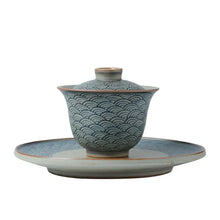 Load image into Gallery viewer, Handmade Gai Wan 160ml, Qinghuaci, Blue and White China Porcelain from Jingde To