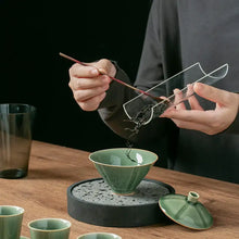Load image into Gallery viewer, Handmade Yue Kiln Green Porcelain 100ml "Gai Wan",  50ml "Tea Cup" Gaiwan teacup tea wares teasers gongfu tea 